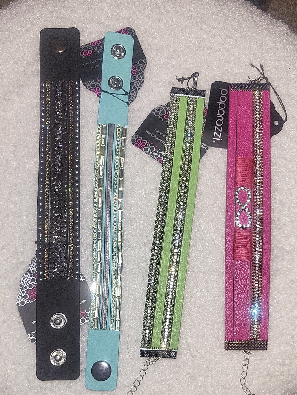 paparazzi Multicolor Layered Rhinestone Bracelet Set - 4